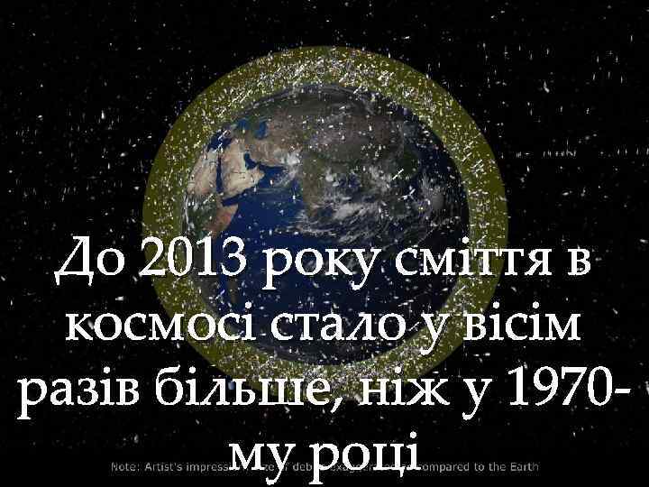 До 2013 року сміття в космосі стало у вісім разів більше, ніж у 1970