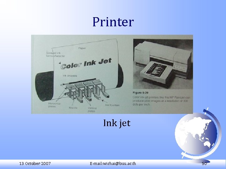 Printer Ink jet 13 October 2007 E-mail: wichai@buu. ac. th 50 