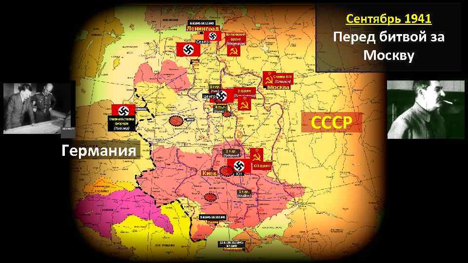 Cентябрь 1941 8. 9. 1941 -18. 1. 1943 Ленинград Перед битвой за Москву Волховский