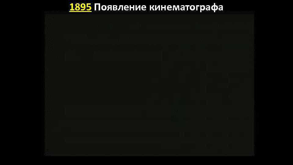 1895 Появление кинематографа 