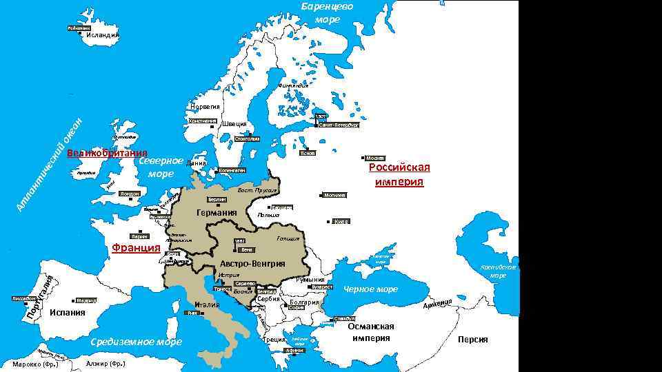 Баренцево море Рейкьявик Исландия Финляндия Норвегия еа н ок ес ки й ич Швеция