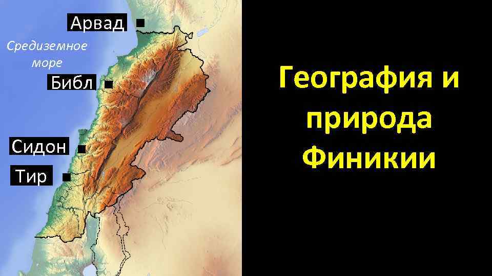 Арвад Средиземное море Библ Сидон Тир География и природа Финикии 