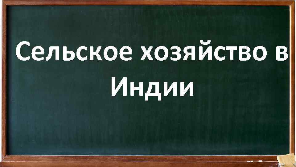Сельское хозяйство в Индии 