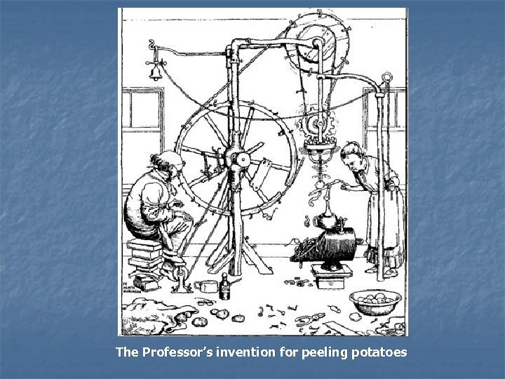 The Professor’s invention for peeling potatoes 