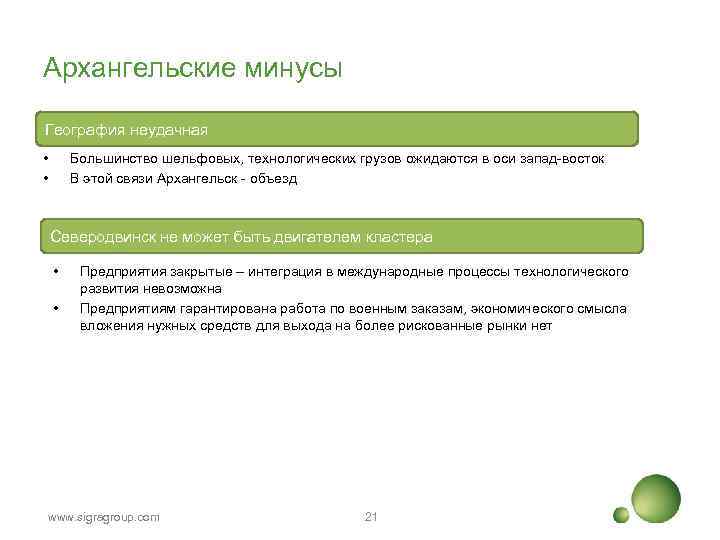 Архангельские минусы География неудачная • • Большинство шельфовых, технологических грузов ожидаются в оси запад-восток