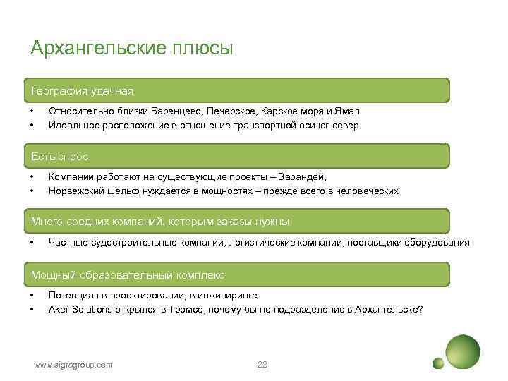 Архангельские плюсы География удачная • • Относительно близки Баренцево, Печерское, Карское моря и Ямал