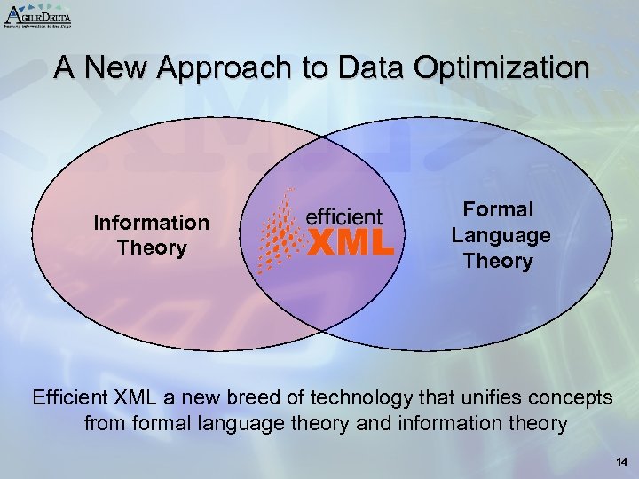 A New Approach to Data Optimization Information Theory Formal Language Theory Efficient XML a