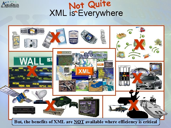 Not Quite XML is Everywhere ^ Motorola Intel Sony IBM X Novell X Mozilla