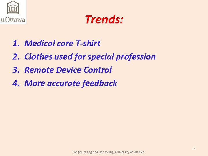 Trends: 1. 2. 3. 4. Medical care T-shirt Clothes used for special profession Remote