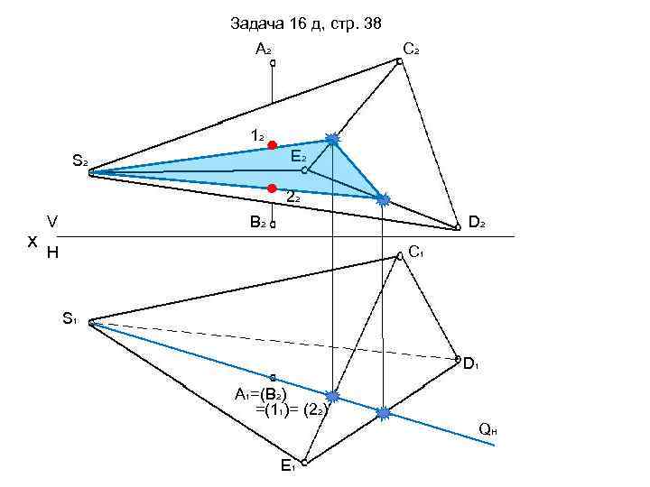 Задача 16 д, стр. 38 A 2 C 2 12 E 2 S 2