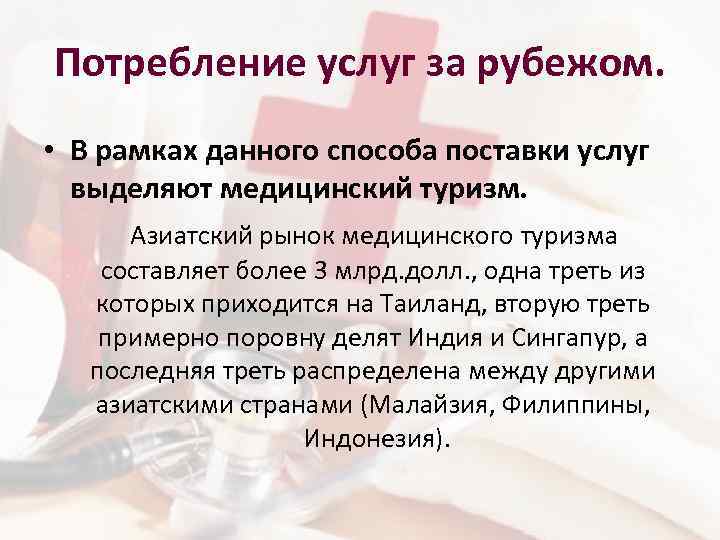 Потребность услуг