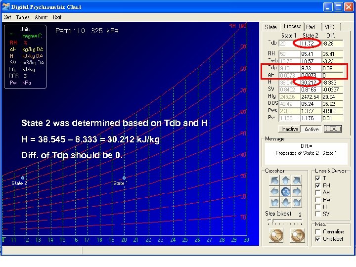 State 2 was determined based on Tdb and H H = 38. 545 –