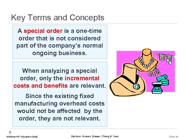 Key Terms and Concepts A special order is a one-time order that is not