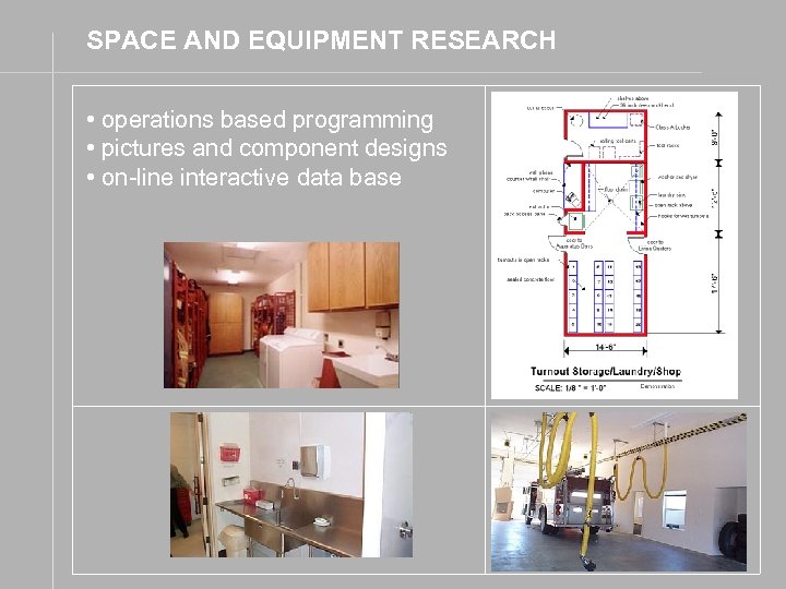 SPACE AND EQUIPMENT RESEARCH • operations based programming • pictures and component designs •