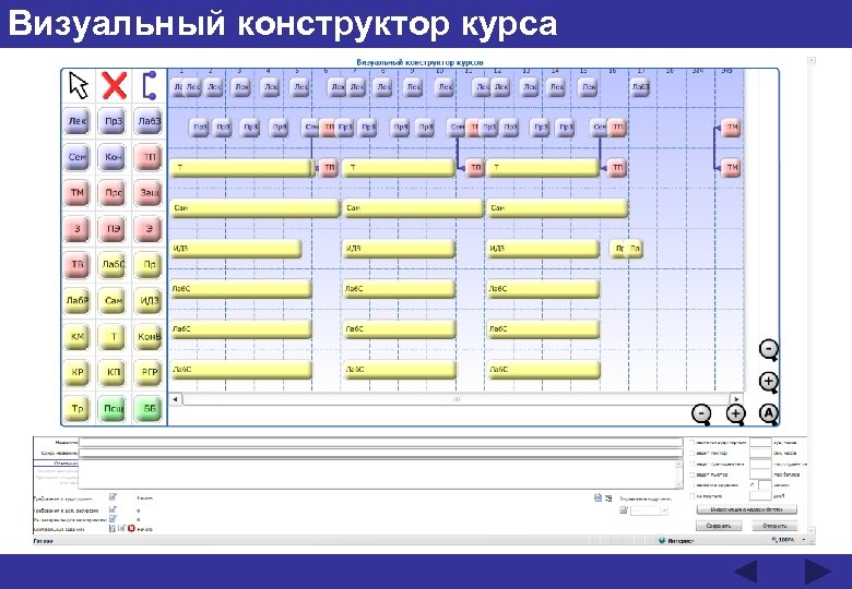 Визуальный конструктор курса 