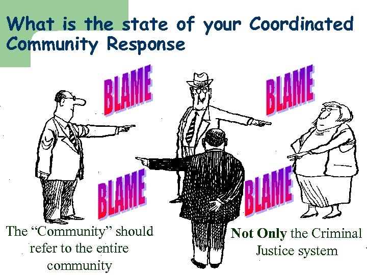 What is the state of your Coordinated Community Response The “Community” should refer to