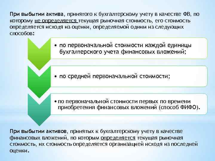 При выбытии актива, принятого к бухгалтерскому учету в качестве ФВ, по которому не определяется