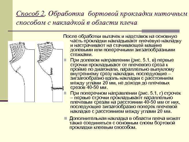 Схема обработки борта жакета