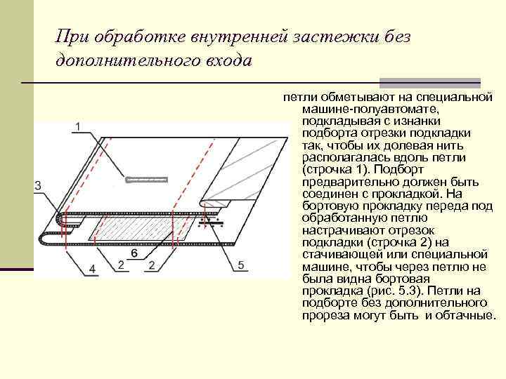 Схема обработки борта подбортом