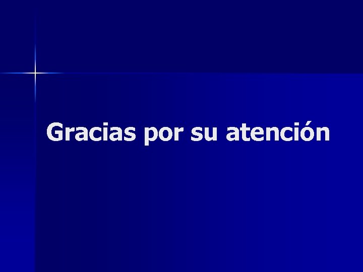 Gracias por su atención 