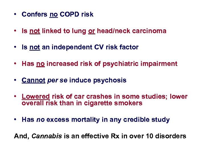  • Confers no COPD risk • Is not linked to lung or head/neck