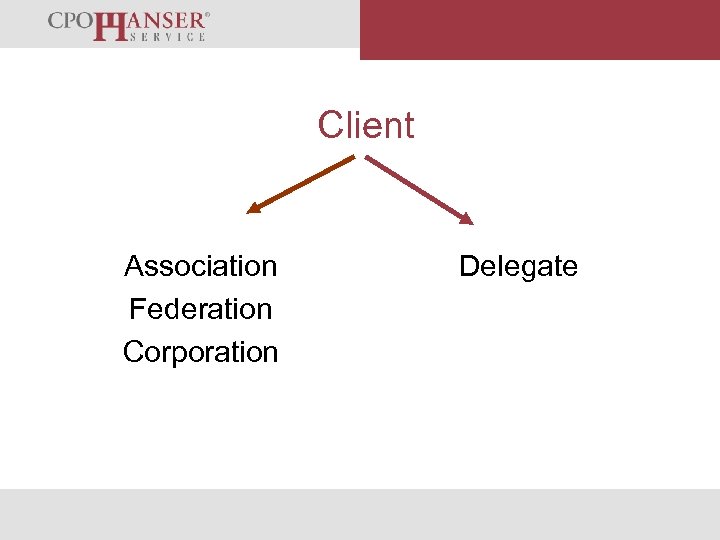 We Organise Your Success Client Association Federation Corporation Delegate 