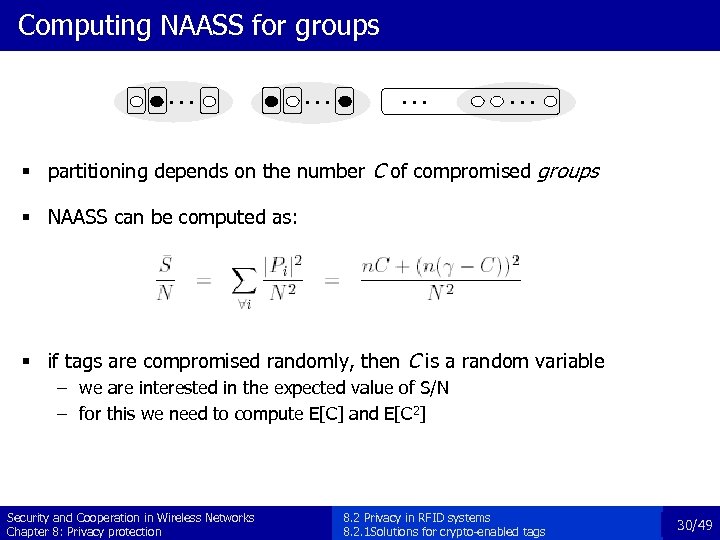 Computing NAASS for groups. . . § partitioning depends on the number C of