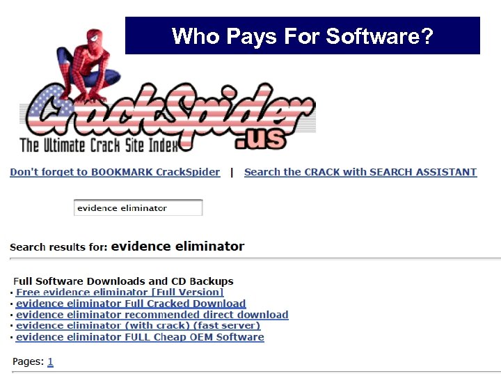 Who Pays For Software? Auburn University Digital Forensics www. eng. auburn. edu/users/hamilton/security/ 21 