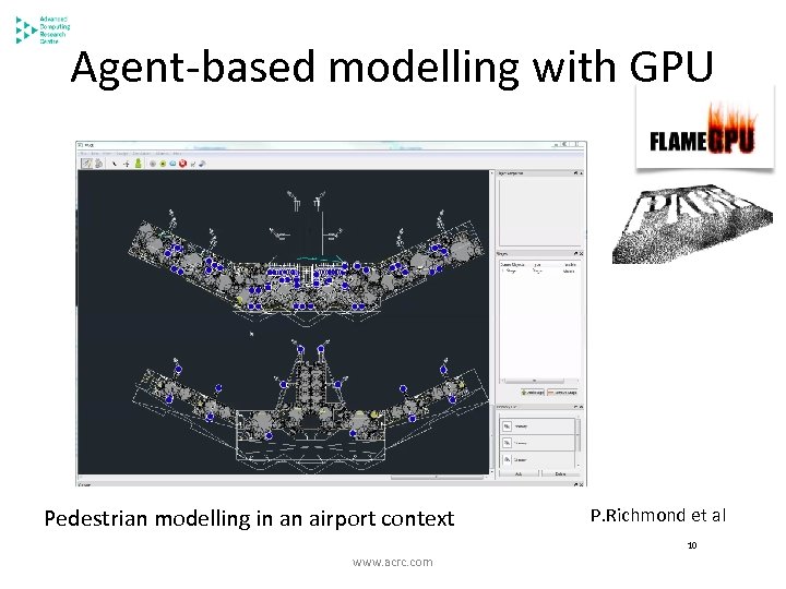 Agent-based modelling with GPU Pedestrian modelling in an airport context P. Richmond et al