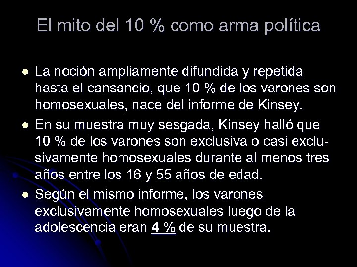 El mito del 10 % como arma política l l l La noción ampliamente