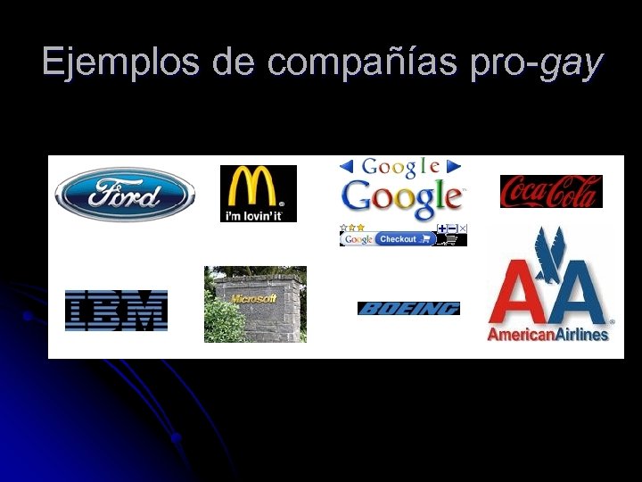 Ejemplos de compañías pro-gay 
