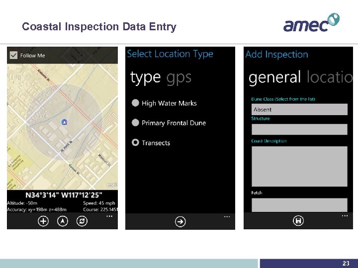 Coastal Inspection Data Entry 23 