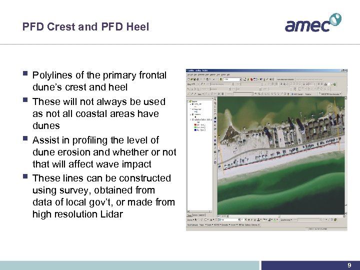 PFD Crest and PFD Heel § Polylines of the primary frontal § § §