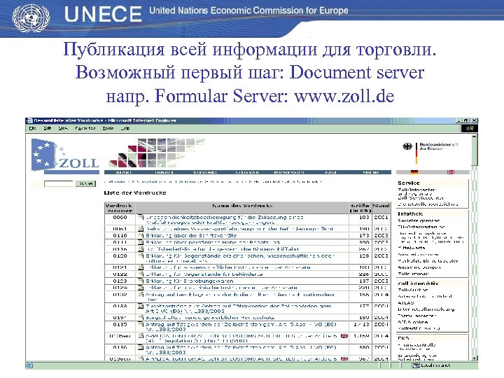 Публикация всей информации для торговли. Возможный первый шаг: Document server напр. Formular Server: www.