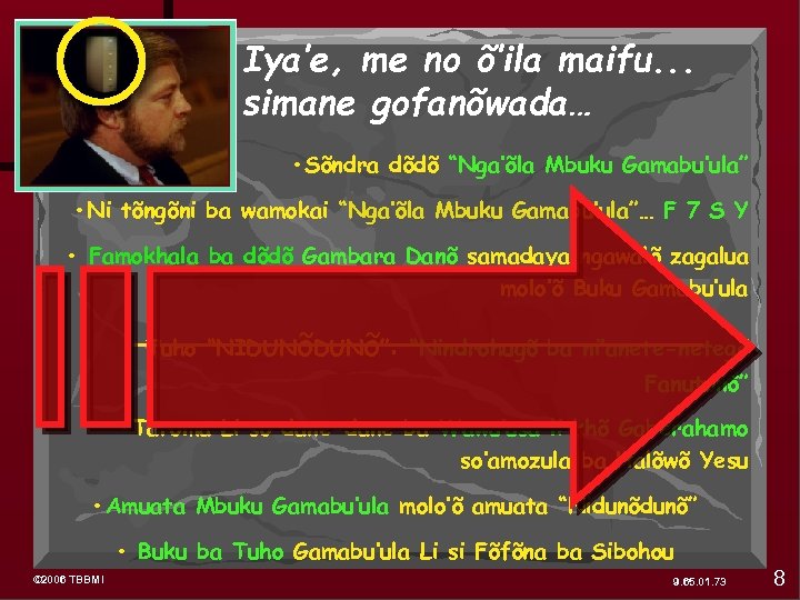 Iya’e, me no õ’ila maifu. . . simane gofanõwada… • Sõndra dõdõ “Nga’õla Mbuku