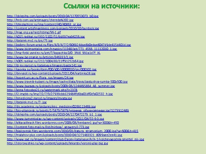 Ссылки на источники: http: //oblepiha. com/uploads/posts/2010 -04/1270553073_b 0. jpg http: //hnb. com. ua/artimages/chereda%202. jpg