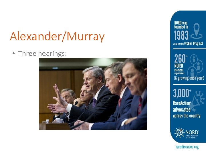 Alexander/Murray • Three hearings: 