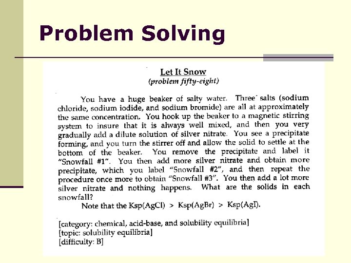 Problem Solving 