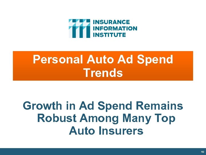 Personal Auto Ad Spend Trends Growth in Ad Spend Remains Robust Among Many Top