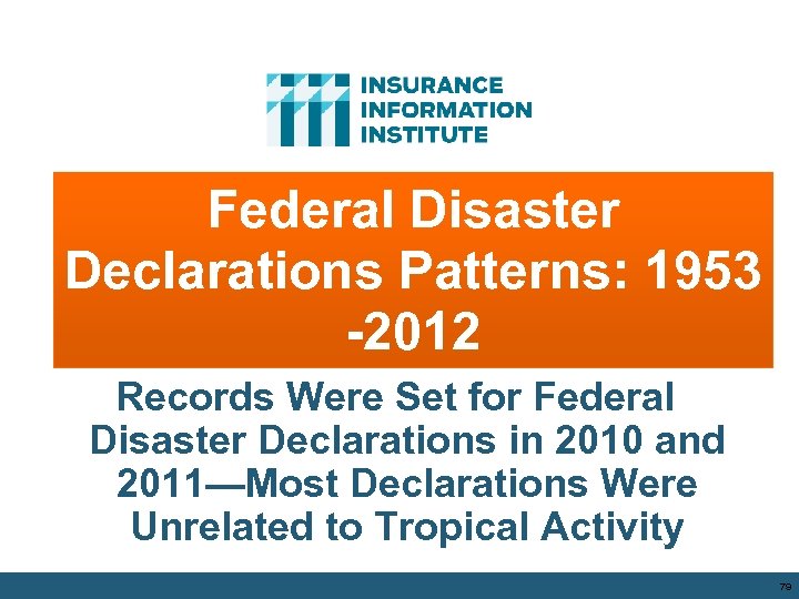 Federal Disaster Declarations Patterns: 1953 -2012 Records Were Set for Federal Disaster Declarations in