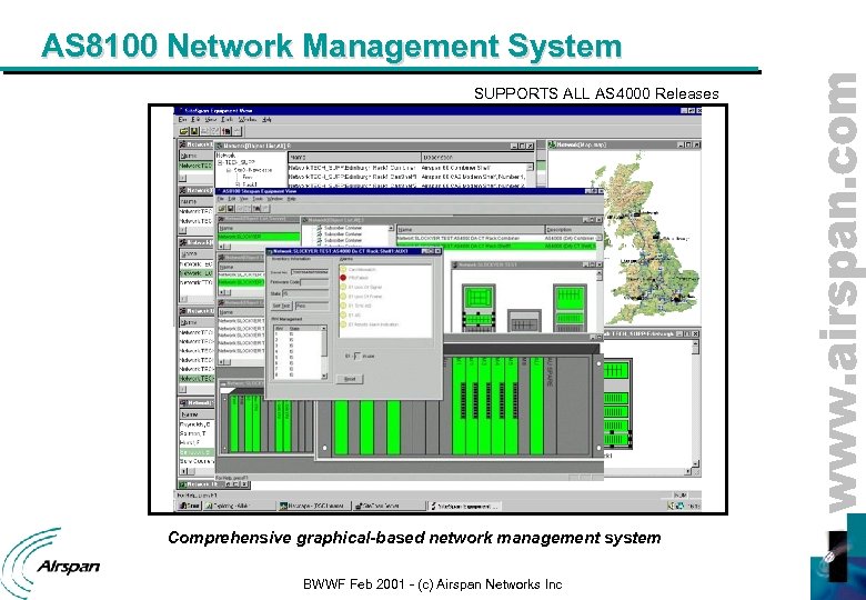 AS 8100 Network Management System SUPPORTS ALL AS 4000 Releases Comprehensive graphical-based network management
