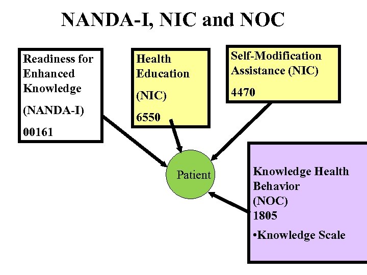 NANDA-I, NIC and NOC Readiness for Enhanced Knowledge (NANDA-I) Health Education Self-Modification Assistance (NIC)