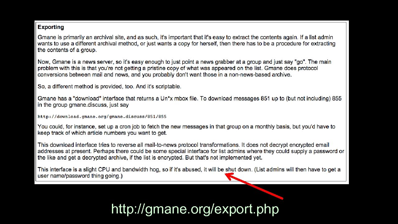 http: //gmane. org/export. php 