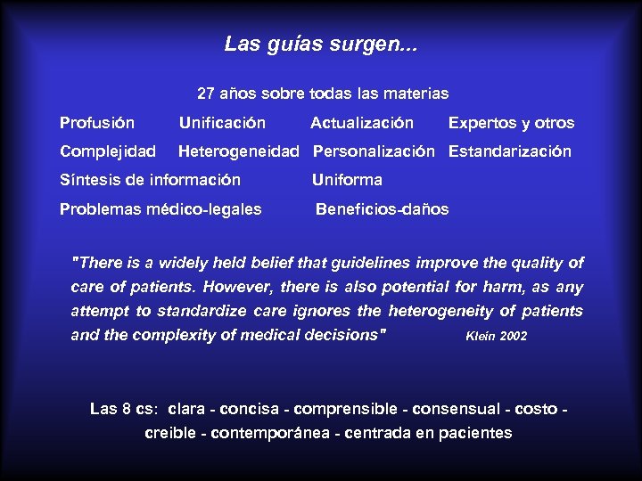 Las guías surgen. . . 27 años sobre todas las materias Profusión Unificación Actualización