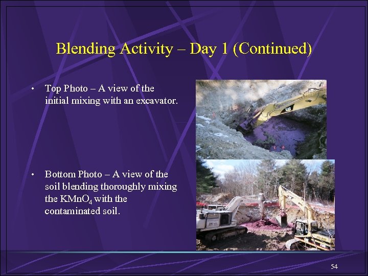 Blending Activity – Day 1 (Continued) • Top Photo – A view of the