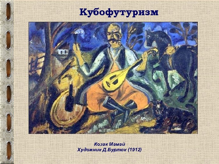 Кубофутуризм Козак Мамай Художник Д. Бурлюк (1912) 