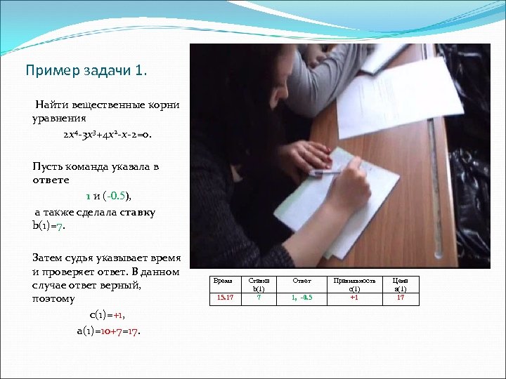 Пример задачи 1. Найти вещественные корни уравнения 2 x 4 -3 x 3+4 x