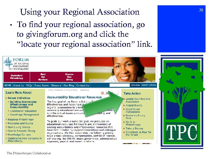  • Using your Regional Association To find your regional association, go to givingforum.