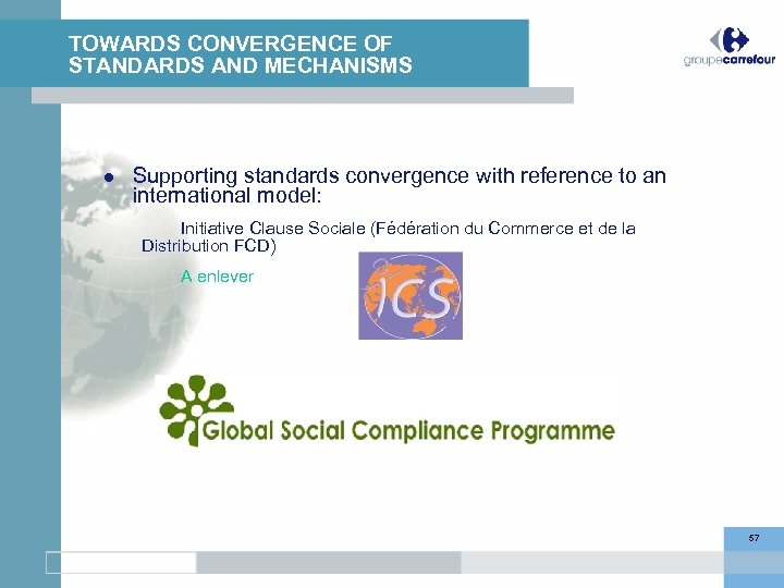 TOWARDS CONVERGENCE OF STANDARDS AND MECHANISMS Supporting standards convergence with reference to an international