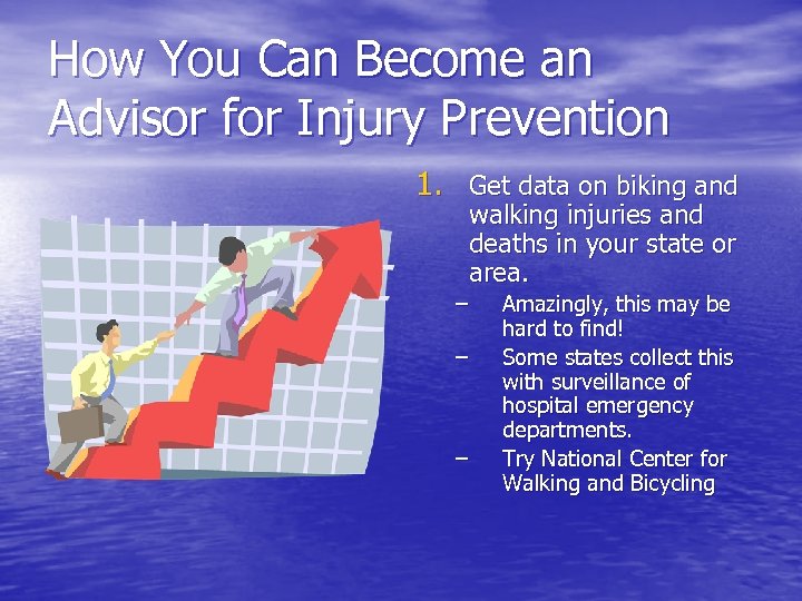 How You Can Become an Advisor for Injury Prevention 1. Get data on biking